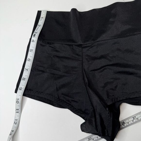 Custom High-Waisted Black Pole Burlesque Dance Shorts – Super Short, Cheeky, (S) - Picture 6 of 7